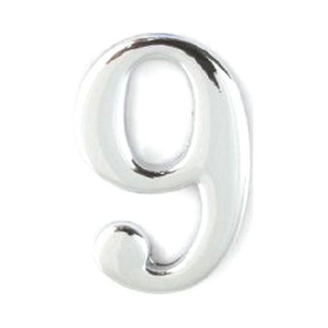 Цифра на клеевой основе АЛЛЮР БОЛЬШАЯ "6-9" хром (пластик)