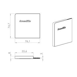 Торцевая заглушка ARMADILLO для верхней направляющей SLD.Comfort-PRO.END BL черный (2шт) /62291/