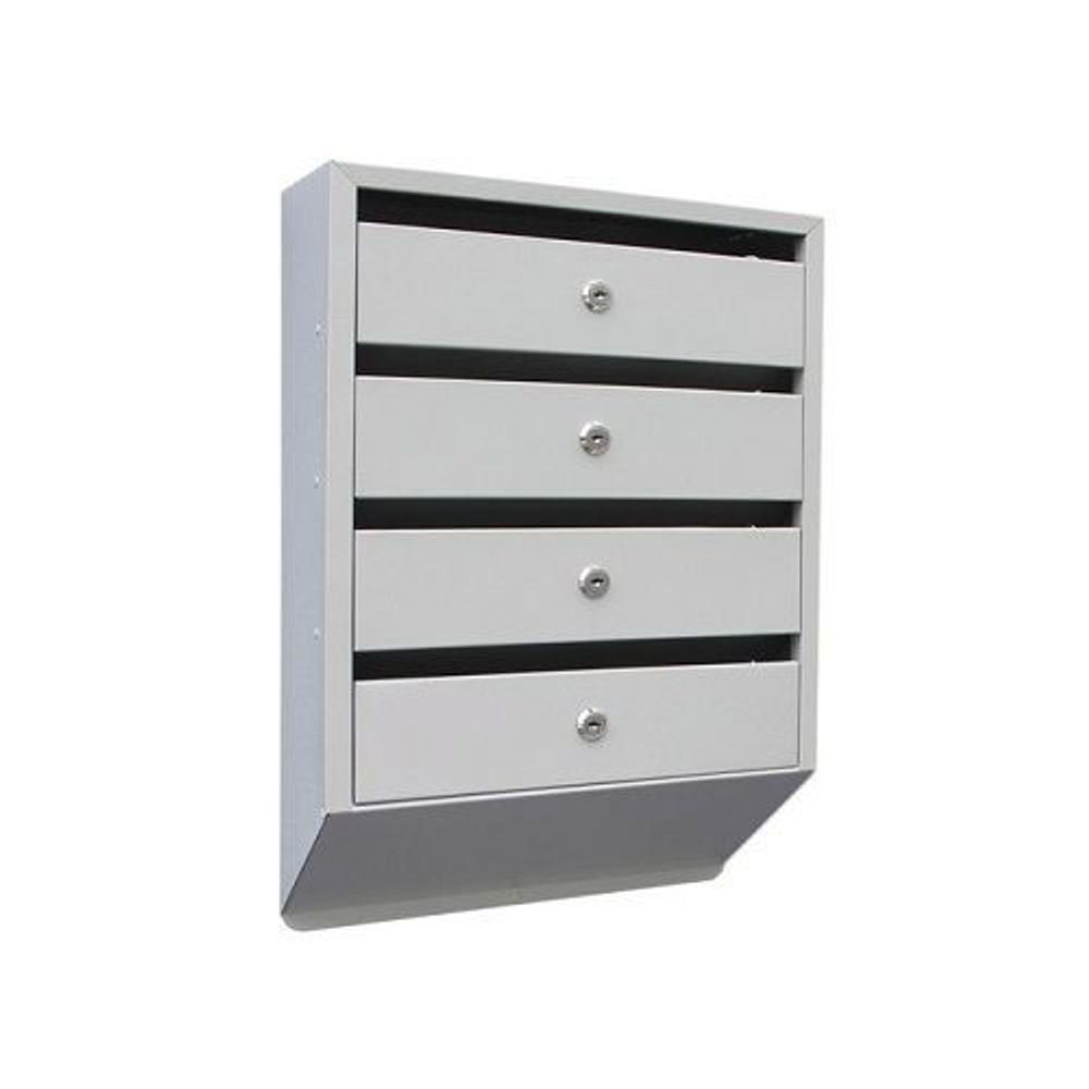Почтовый ящик секционный вертикальный 4 (серый)