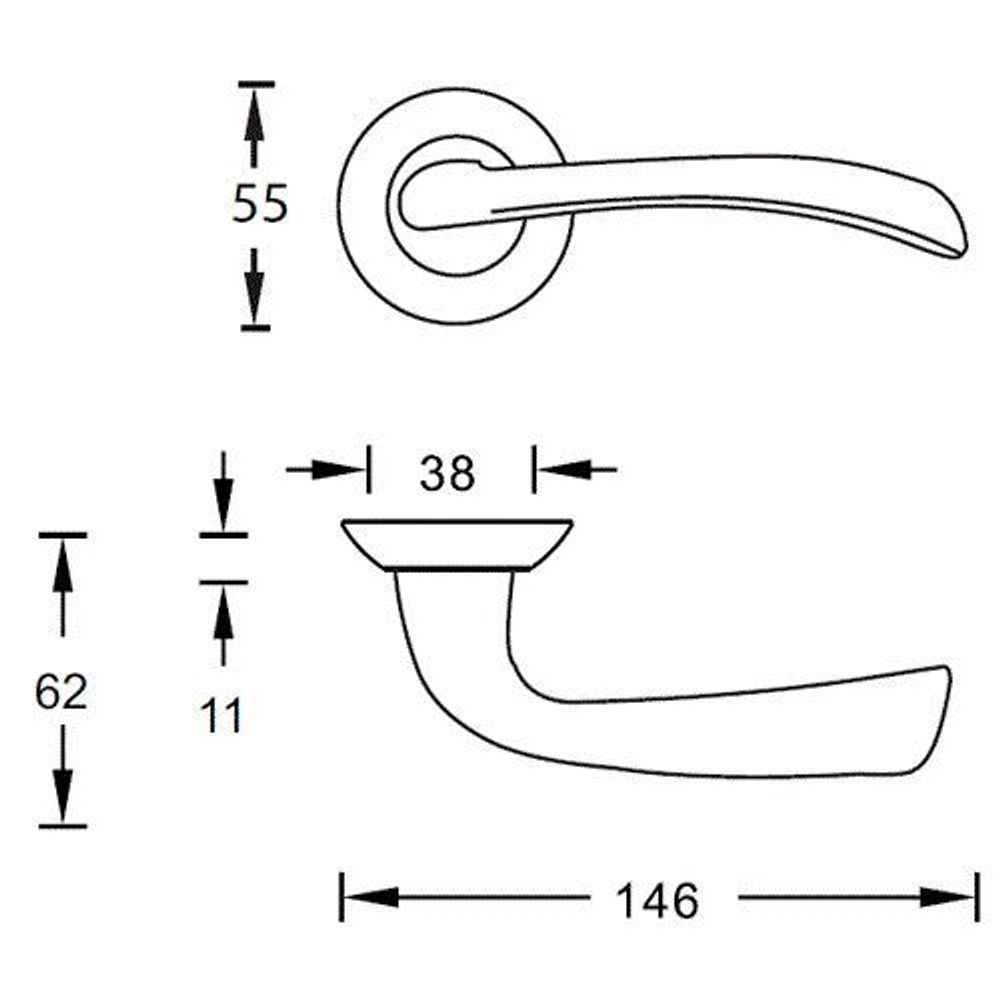 Ручка дверная ARCHIE S010 15122
