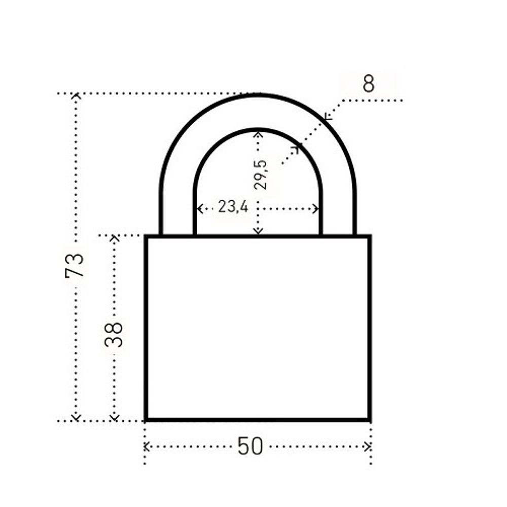 Замок навесной АЛЛЮР ВС2С-501 d9мм