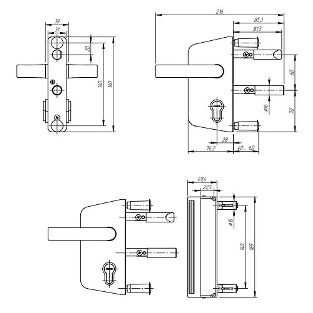 Замок калитки ЗК60