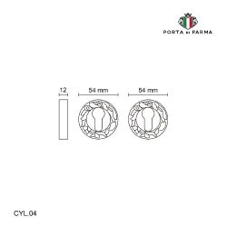 Накладка под цилиндр PORTA DI PARMA CYL.04.01 CP хром