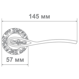 Ручка дверная Locker 58116 GPW бежевый/золото