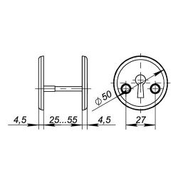 Декоративная накладка FUARO ESC-S-001 WH белый /38101/