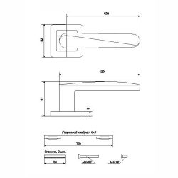 Ручка раздельная АЛЛЮР АРТ УМА MAB мат.бронза