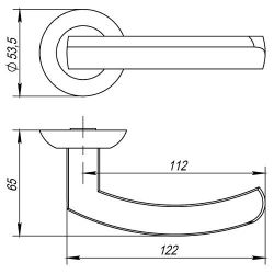 Ручка раздельная PUNTO ALFA TL ABG-6 зеленая бронза /33023/