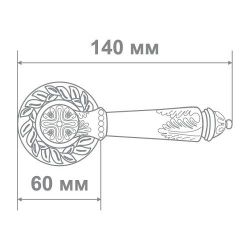 Ручка дверная Аделли 6989-65 ABD мат.черный/бронза