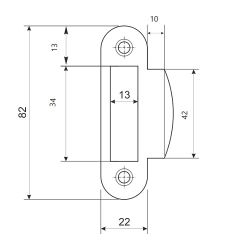 Замок врезной Code Deco 5300-P-AB бронза