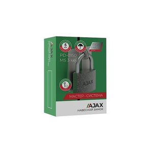 Замок навесной AJAX PD-01-50 MS (под 1 ключ) /47043/