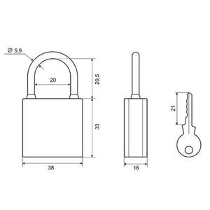 Замок навесной PALLADIUM 303F-40