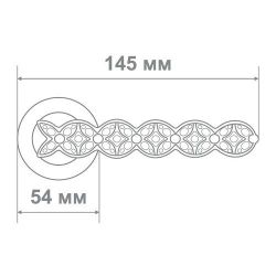 Ручка дверная Аделли 58187-6 CF/WC кофе/белые кристалы