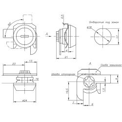 Почтовый замок для денежного ящика кассы SFT-2000