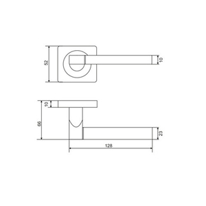 Ручка раздельная VETTORE R06.178 GR графит