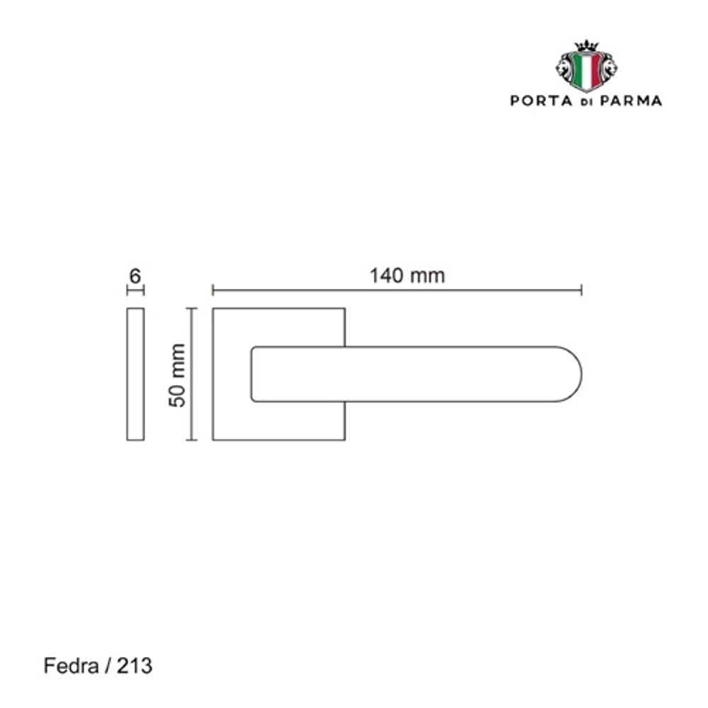 Ручка раздельная PORTA DI PARMA Fedra CP хром