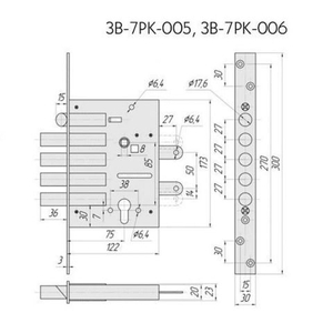 Корпус замка КРИТ-М ЗВ-7РК-005 Лб золото