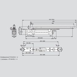 Доводчик врезной DORMA ITS96 EN3-6, стд.шпинд., 39,5мм