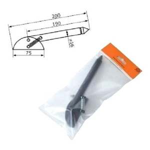 Упор воротный ДОМАРТ 200мм (черный)