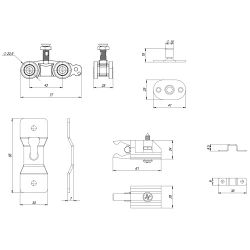 Комплект для раздвижных дверей ARMADILLO SLD.Comfort - PRO SET 1 PROF rollers/80 /49569/