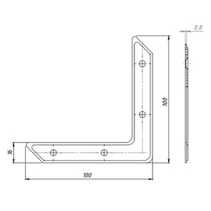 Угольник КУНГУР УГ-100 цинк (1 шт)