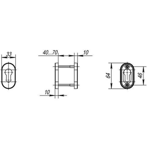 Накладка под цилиндр FUARO DSS-02P-ET black (нержавейка 201) /60359/
