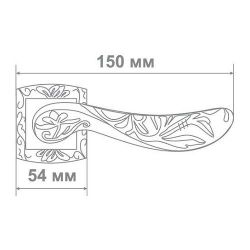 Ручка дверная Leo L3704-31 S/A антич.никель