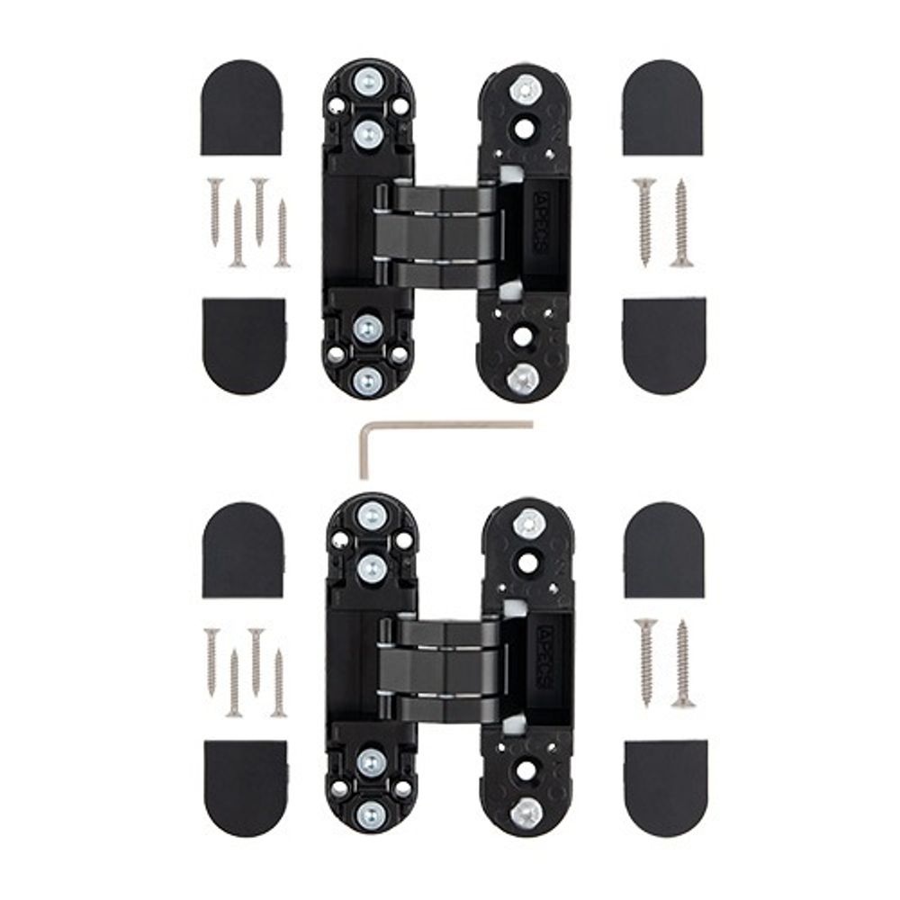 Петля скрытой установки APECS 110*30-3D-Z-BLM (R15) (Eclipse 2.0) черный матовый (1 шт)