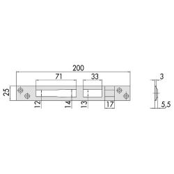 Ответная планка CISA 06.462.01.0 (к замку 16.215) /23287/