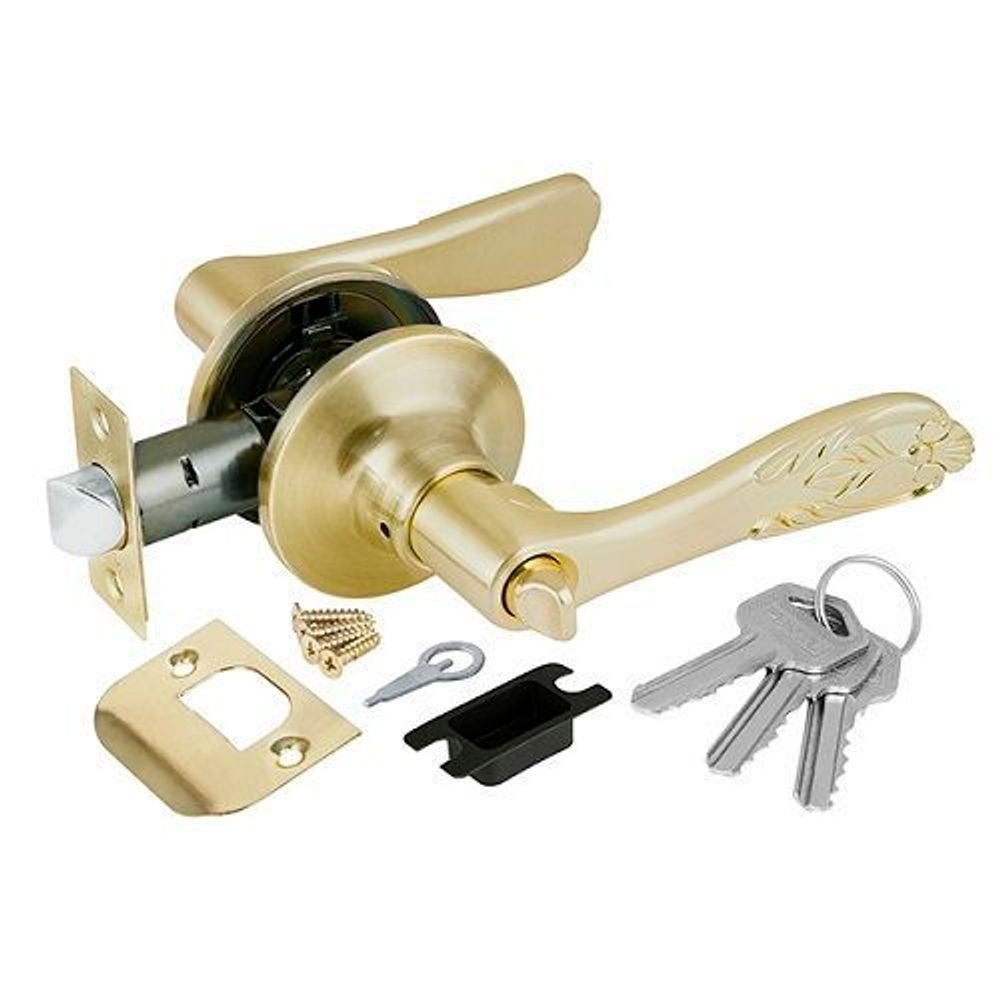 Ручка защелка PUNTO 6033 SB-E (кл./фик.) мат.золото /36789/