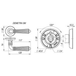 Ручка раздельная FUARO DEMETRA SM MAB-6 темная бронза /29577/