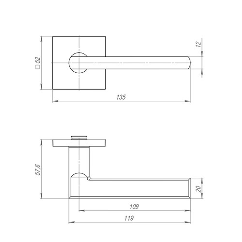 Ручка раздельная AJAX APOLO JS SN-3 мат.никель /48231/