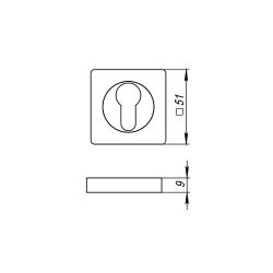 Накладка под цилиндр PUNTO ET ZQ SN/CP-3 мат.никель/хром /41061/
