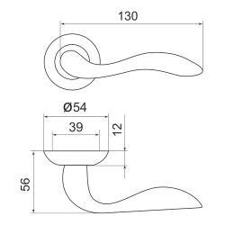 Ручка раздельная ARMADILLO SELENA LD19-1SN/CP-3 мат.никель/хром /17477/