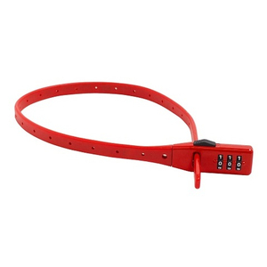 Замок навесной кодовый БУЛАТ ВС 455 НС (11*530 с нерж. тросом) красный