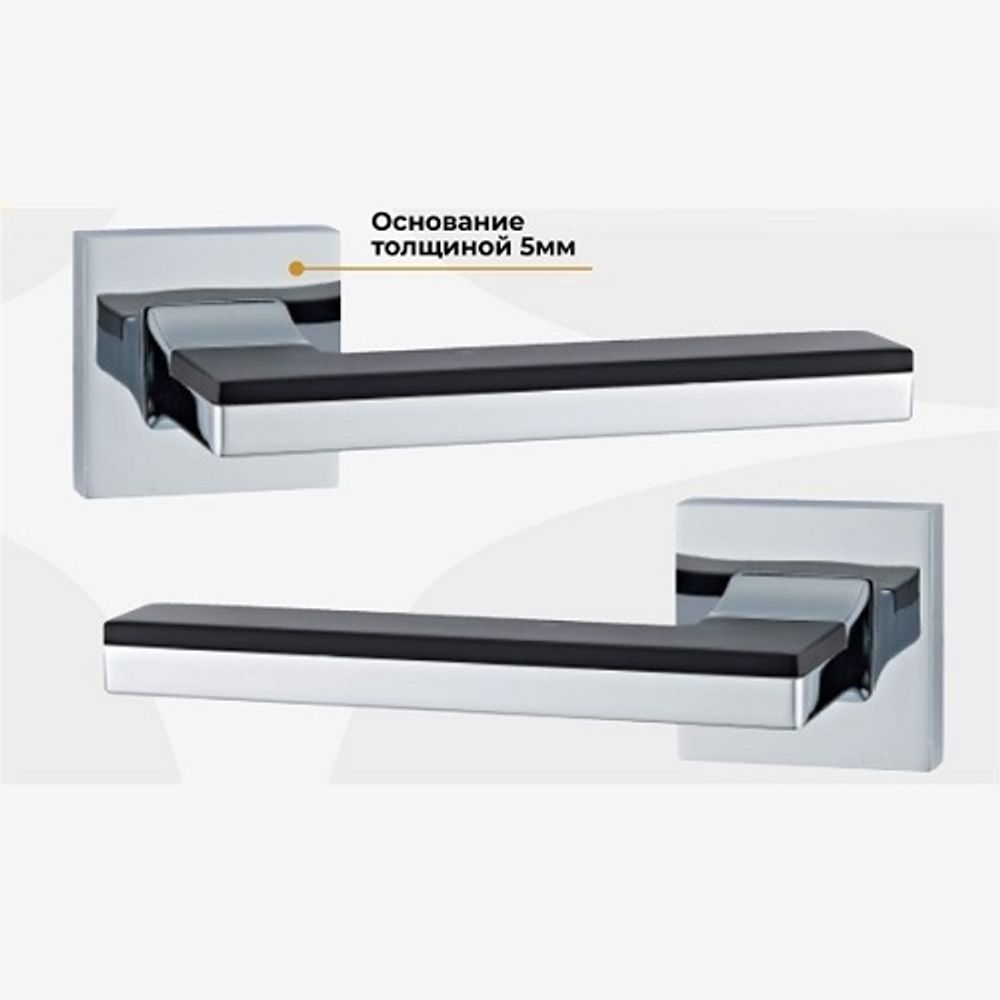 Ручка раздельная ABRISS R50.122 CP/MBP хром/черный матовый