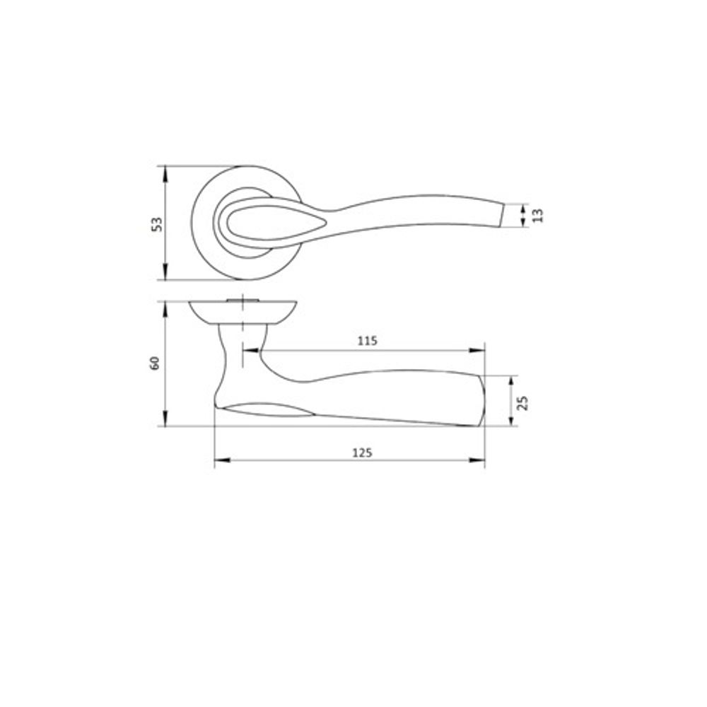 Ручка раздельная VETTORE R07.120 MACC кофе матовый