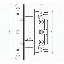 Петля BAKA Protect 4010 3D FD MSTS до 160 кг SIMONSWERK нержавейка