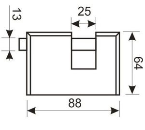 Замок навесной АЛЛЮР ВС2-3-01С