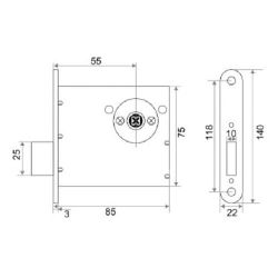 Замок врезной Сельмаш ЗВ1-АПС