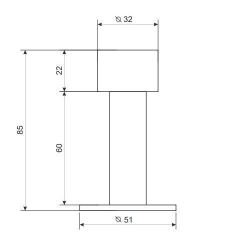 Высота дверного упора APECS DS-0009-INOX (85mm)