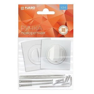 Ручка поворотная FUARO BK6 KM WH-19 белый /40029/