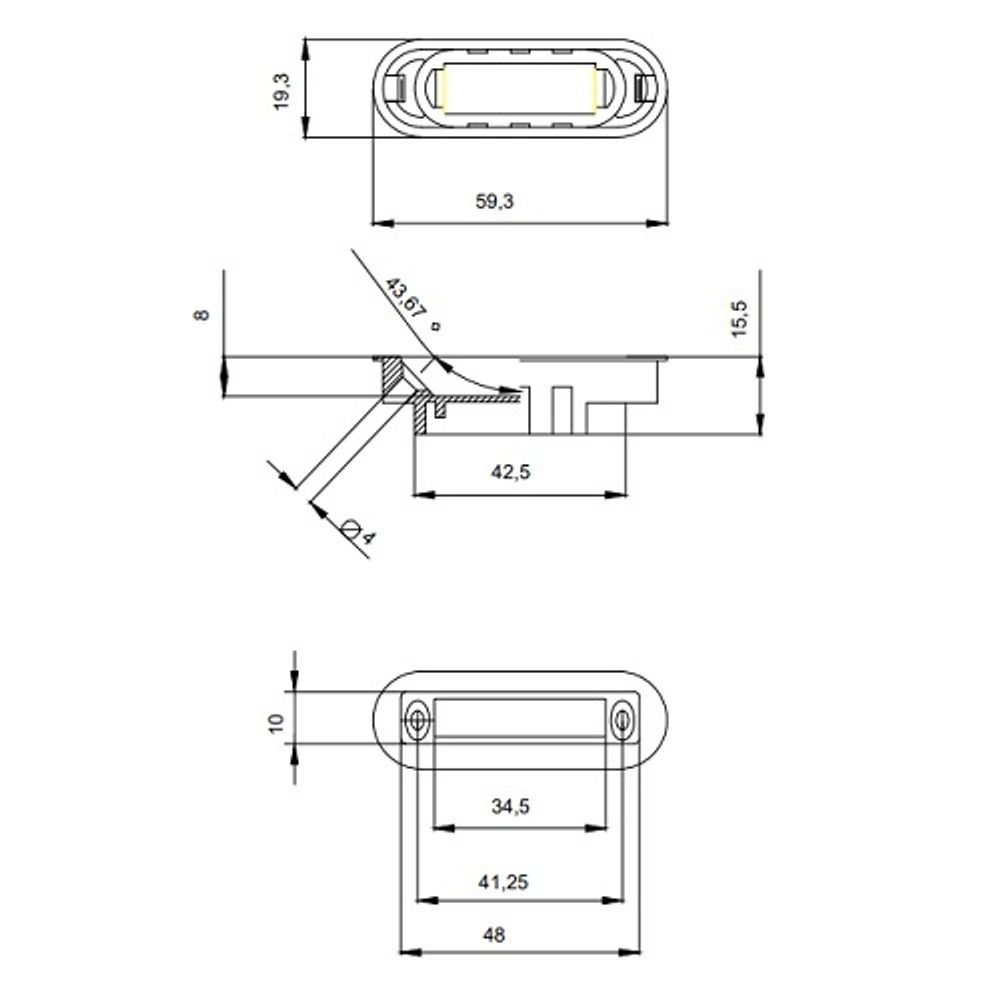 Замок врезной магнитный Code Deco 5300-MC-G золото