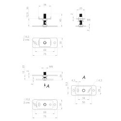 Комплект монтажных пластин для стационар. полотна ARMADILLO SLD.Comfort-PRO.PROF/telescope /58109/