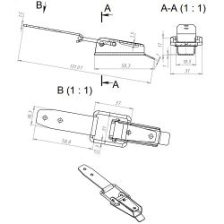 Замок накидной КУНГУР L-130 цинк (1 шт)