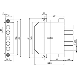 Замок врезной BORDER 72207 К8-6 БПТ
