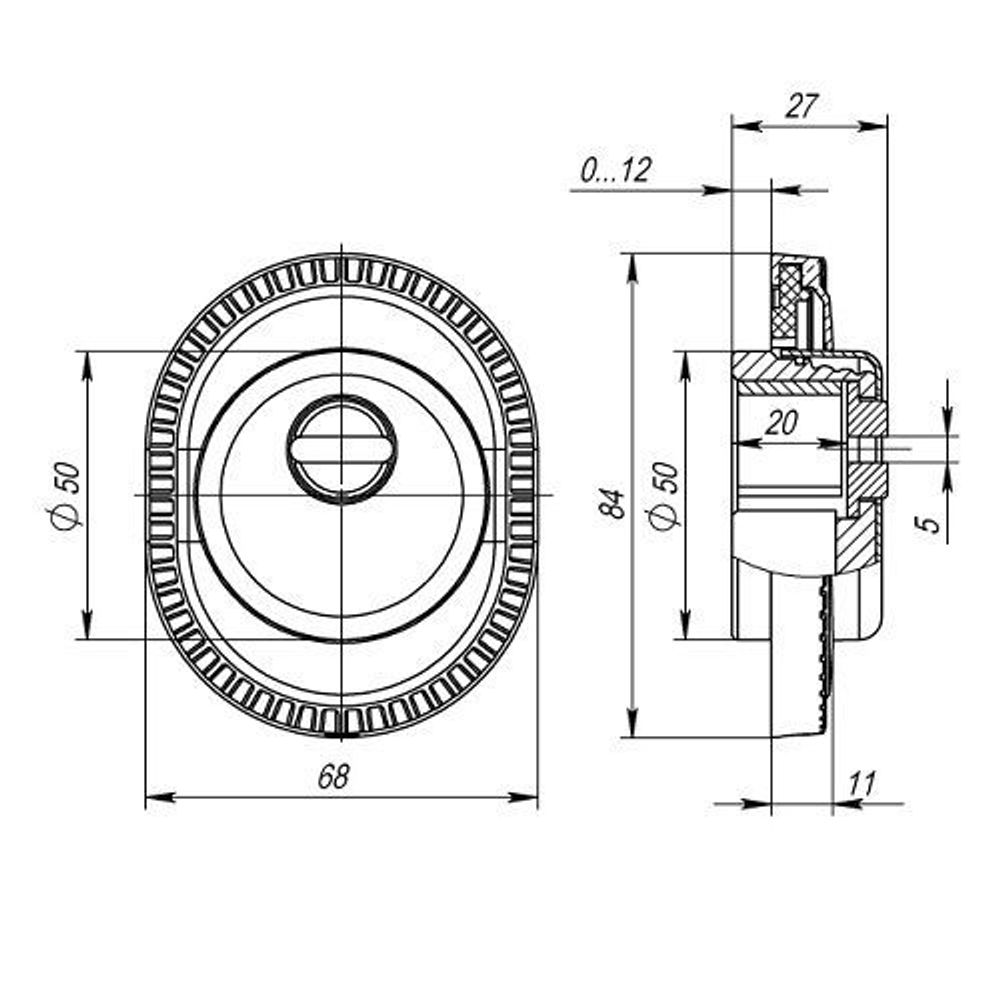 Броненакладка ARMADILLO ET/ATC-Protector 1CL-25 OB-13 антич.бронза /34903/