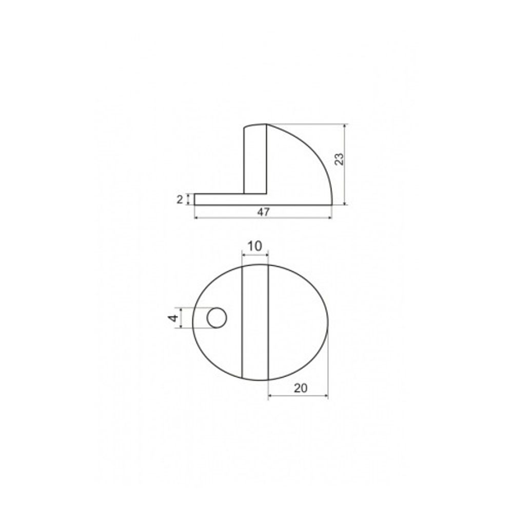 Упор дверной VETTORE 002 MWP белый матовый