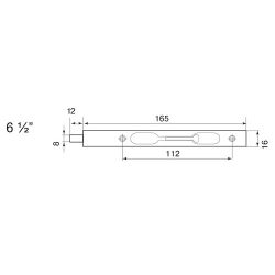 Шпингалет торцевой PALLADIUM 6-1/2" PN мат. никель