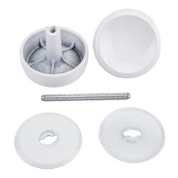 Ручка-кнопка металлическая РК-1 белая