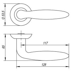 Ручка раздельная PUNTO BASIS TL ABG-6 зеленая бронза /33041/